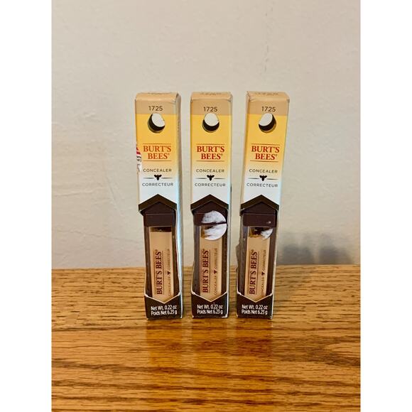 3X Lot Burt's Bees Concealer Sealed 0.22 oz Each 1725 - TAN NIB Discontinued - Picture 1 of 12